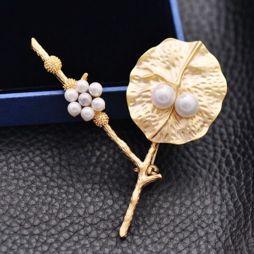 Broche femme en Alliage argent et plaqué or - Ref 1176254