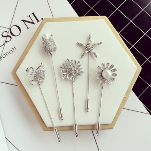 Broche femme en Zircon diamant - Ref 1176272