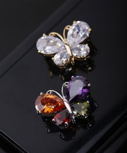Broche femme en cristal naturel pierres semi-précieuses - Ref 1176302