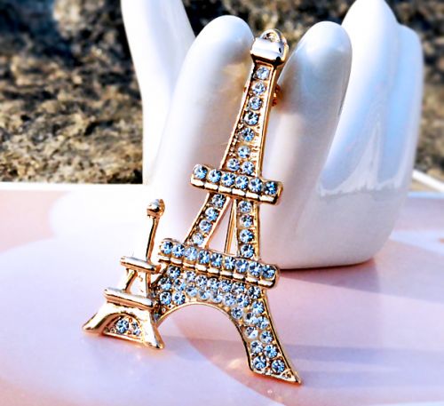 Broche Lovers en Alliage argent et plaqué or - Ref 1176337