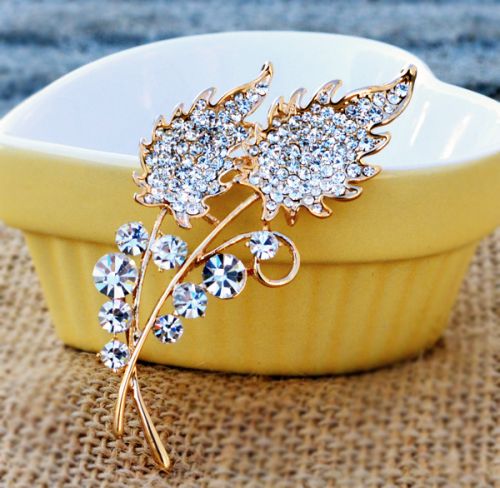 Broche femme en Alliage argent et plaqué or - Ref 1176350