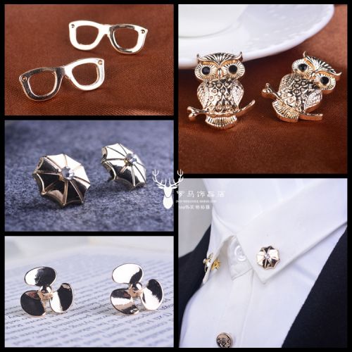 Broche Lovers en Alliage argent et plaqué or - Ref 1176363