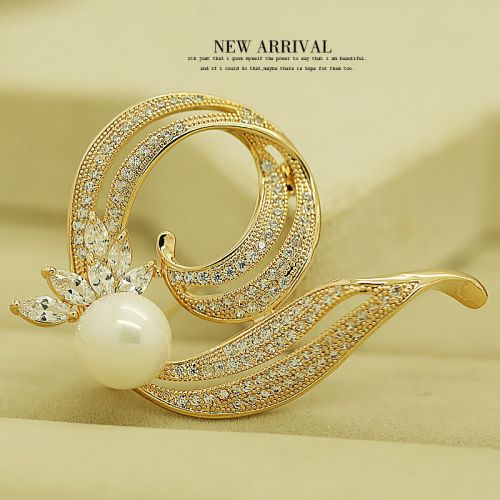 Broche femme en Alliage argent et plaqué or - Ref 1176428