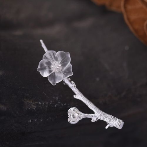 Broche femme FANLINE en argenterie - Ref 1176452
