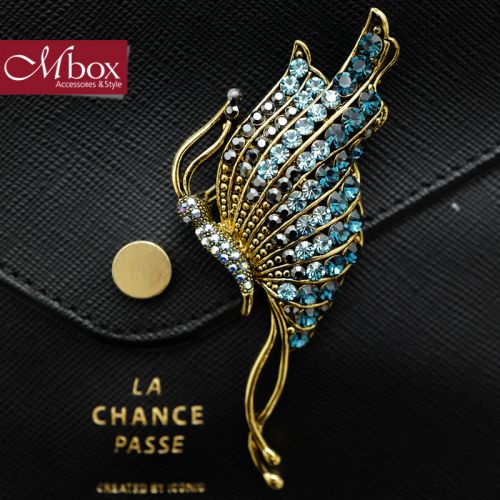 Broche femme MBOX en cristal artificiel - Ref 1176478