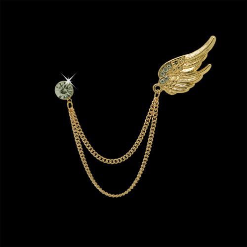 Broche Lovers en Alliage argent et plaqué or - Ref 1176512