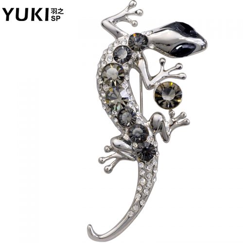 Broche homme YUKI en Alliage argent et plaqué or - Ref 1176577