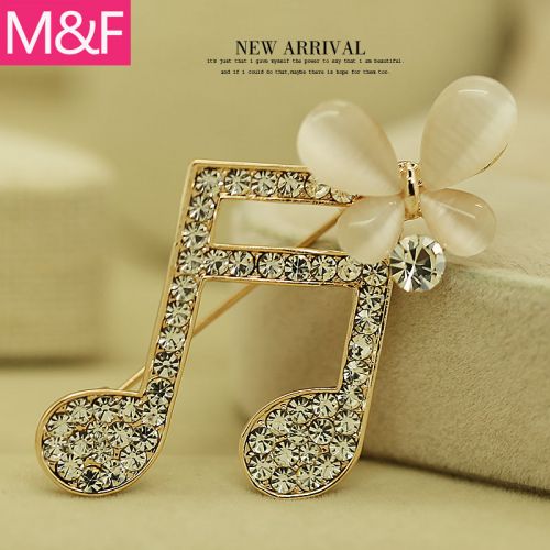 Broche femme en Alliage argent et plaqué or - Ref 1176669