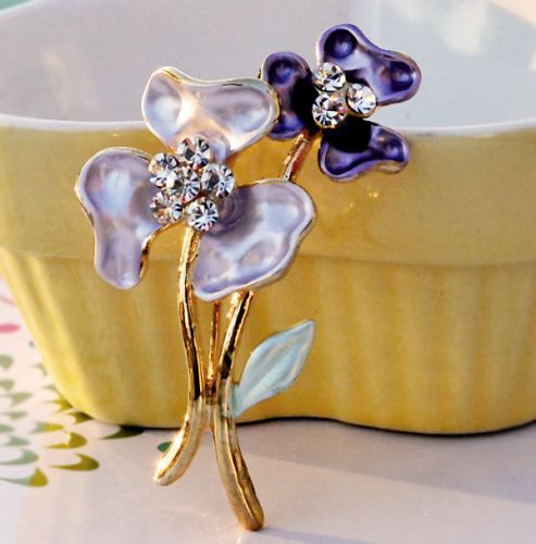 Broche femme YABEI en Alliage argent et plaqué or - Ref 1176711