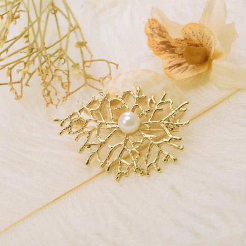 Broche femme en Alliage argent et plaqué or - Ref 1176746