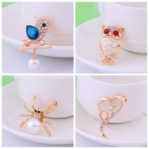 Broche femme en Alliage argent et plaqué or - Ref 1176748