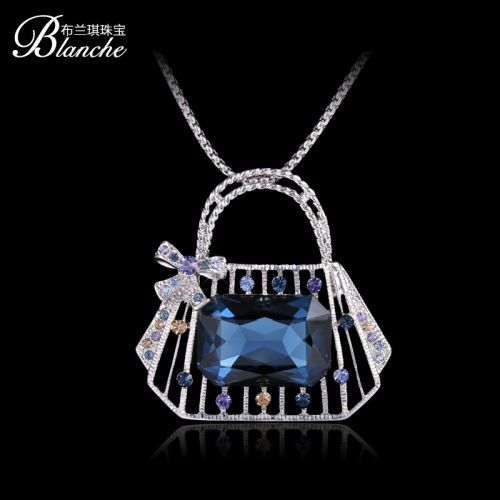 Broche femme BLANCHE en cristal autrichien - Ref 1176773