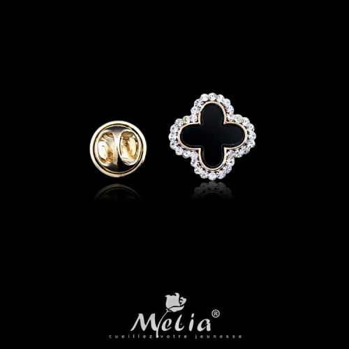 Broche MELIA CUEILLEZ VOTRE JEUNESSE en Alliage argent et plaqué or - Ref 1176829