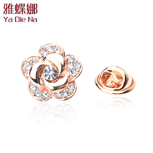 Broche Lovers en Alliage argent et plaqué or - Ref 1176861