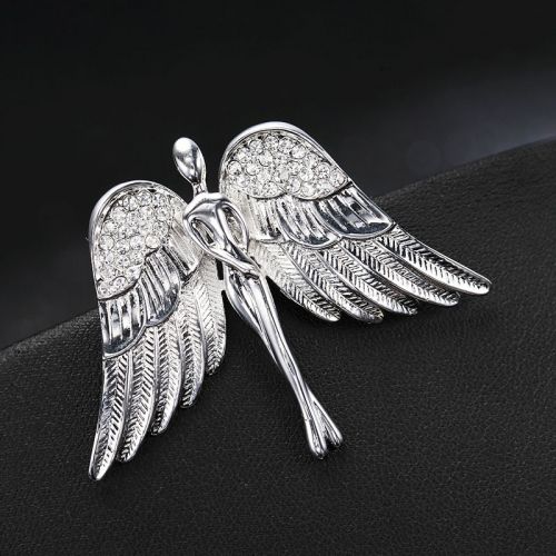 Broche Lovers en Alliage argent et plaqué or - Ref 1176947