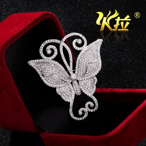 Broche femme en Zircon diamant - Ref 1177035