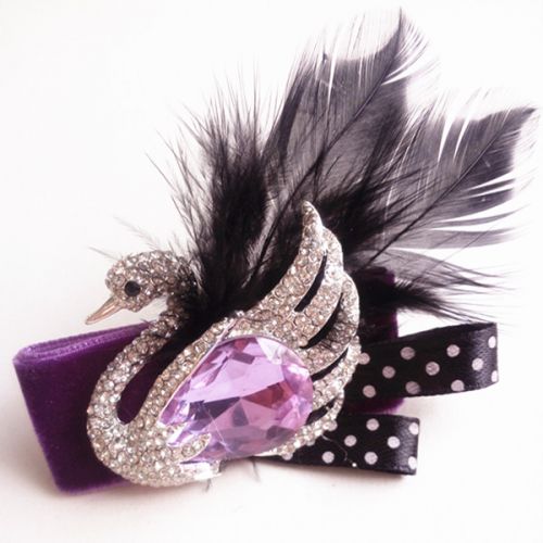 Broche Lovers en plume - Ref 1177065
