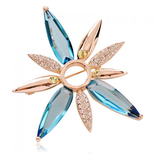 Broche femme en Alliage argent et plaqué or - Ref 1177098