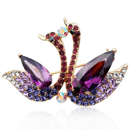Broche femme LADY COLOUR en cristal autrichien - Ref 1177125