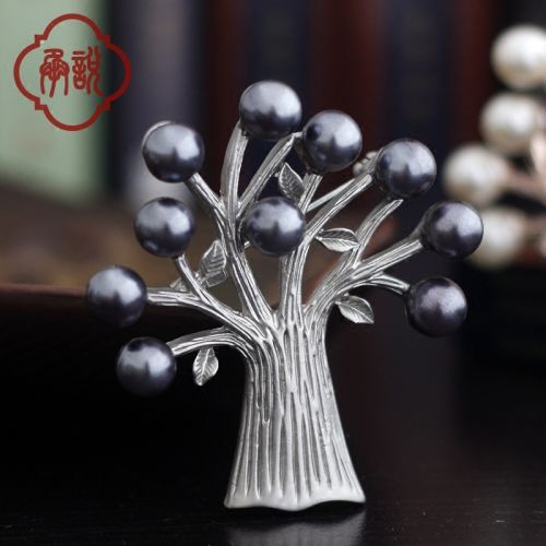 Broche femme en Alliage argent et plaqué or - Ref 1177130