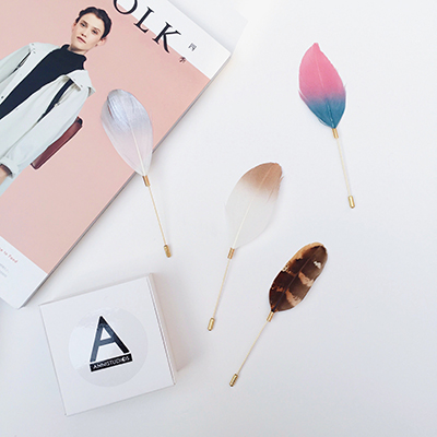 Broche en plume - Ref 1177173