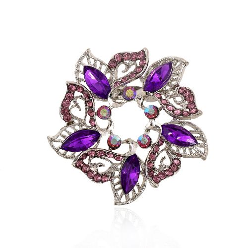 Broche femme en Alliage argent et plaqué or - Ref 1177177