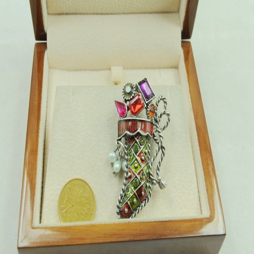 Broche femme en Alliage argent et plaqué or - Ref 1177182