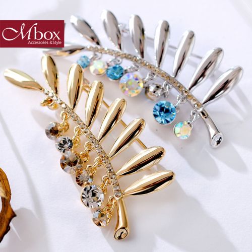 Broche femme MBOX en Alliage argent et plaqué or - Ref 1177239