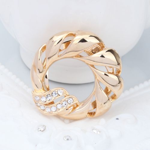 Broche femme YA BAO en Alliage argent et plaqué or - Ref 1177308