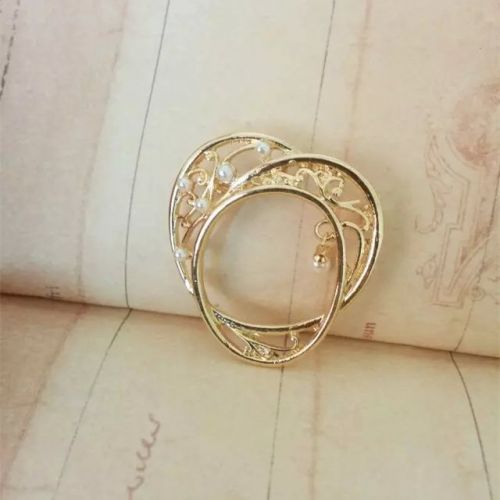 Broche en Alliage argent et plaqué or - Ref 1177341