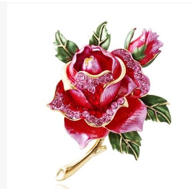 Broche Lovers en Alliage argent et plaqué or - Ref 1177398