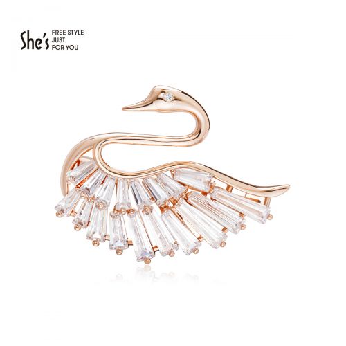 Broche femme SHES en cristal artificiel - Ref 1177408