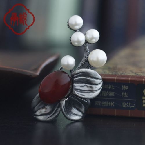 Broche femme en Alliage argent et plaqué or - Ref 1177421