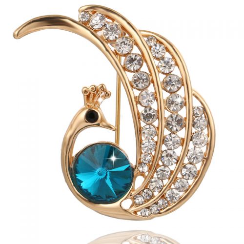 Broche femme en Alliage argent et plaqué or - Ref 1177428