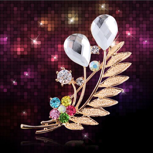 Broche femme en Alliage argent et plaqué or - Ref 1177439