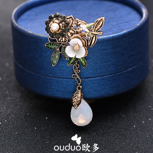 Broche femme en Alliage argent et plaqué or - Ref 1177451