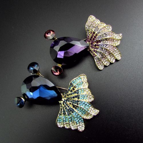 Broche femme en Alliage argent et plaqué or - Ref 1177456