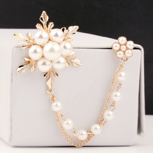 Broche femme en Alliage argent et plaqué or - Ref 1177470