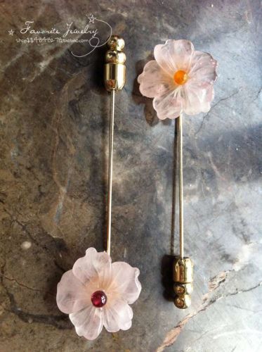 Broche femme en cristal naturel pierres semi-précieuses - Ref 1177510