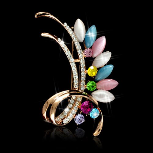 Broche femme en Alliage argent et plaqué or - Ref 1177566