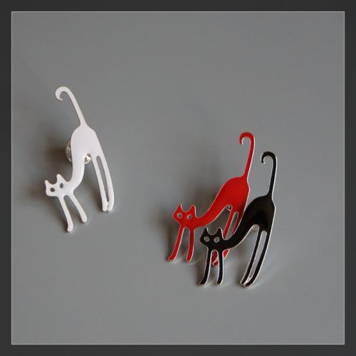 Broche Lovers en Alliage argent et plaqué or - Ref 1177613