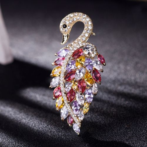 Broche femme en Alliage argent et plaqué or - Ref 1177638