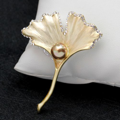 Broche femme en Alliage argent et plaqué or - Ref 1177690