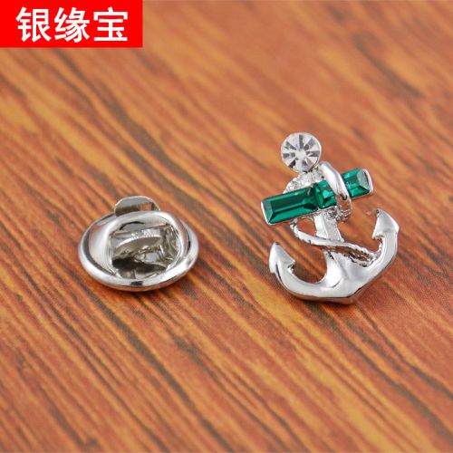 Broche homme en Alliage argent et plaqué or - Ref 1177696