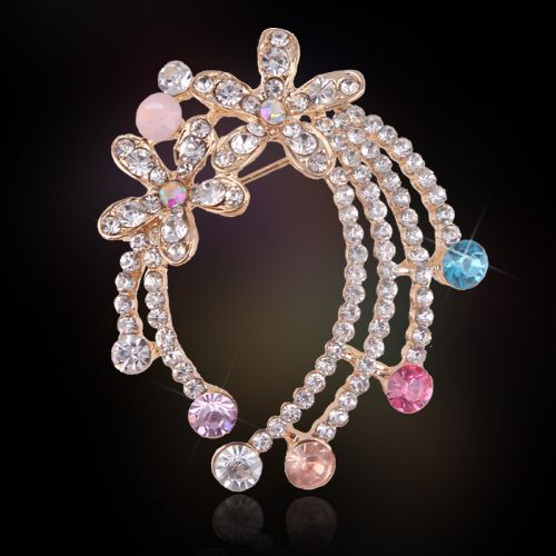 Broche femme en Alliage argent et plaqué or - Ref 1177699