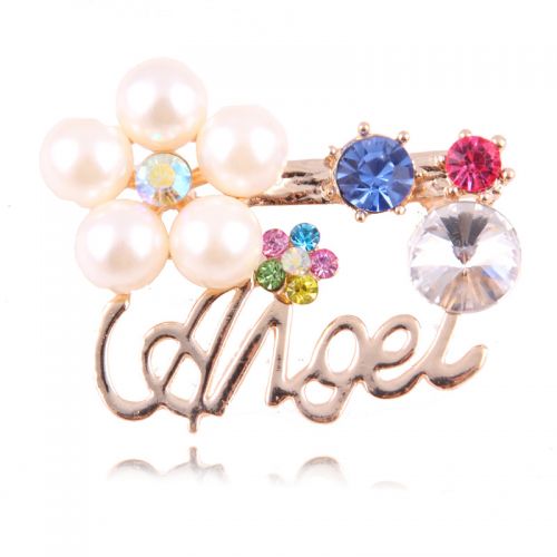 Broche Lovers en Alliage argent et plaqué or - Ref 1177714
