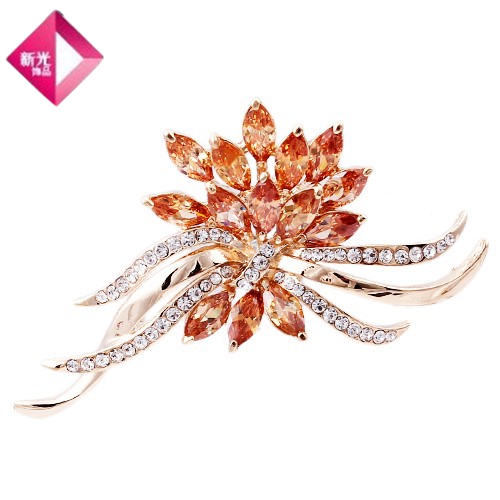 Broche femme en Alliage argent et plaqué or - Ref 1177759