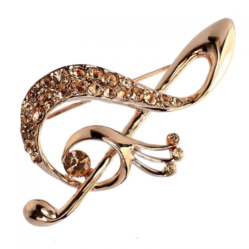 Broche femme en Alliage argent et plaqué or - Ref 1177784