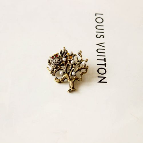 Broche femme en Alliage argent et plaqué or - Ref 1177787