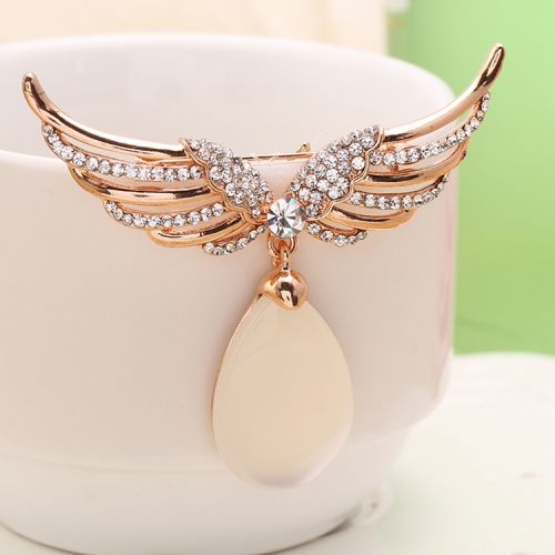 Broche femme en Alliage argent et plaqué or - Ref 1177865